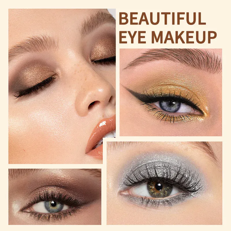 Double Head Waterproof Eyeshadow Sticks Long Lasting High Pigmented Shimmer Glitter Neutral Brown Eyeshadow Pencil Crayon Makeup