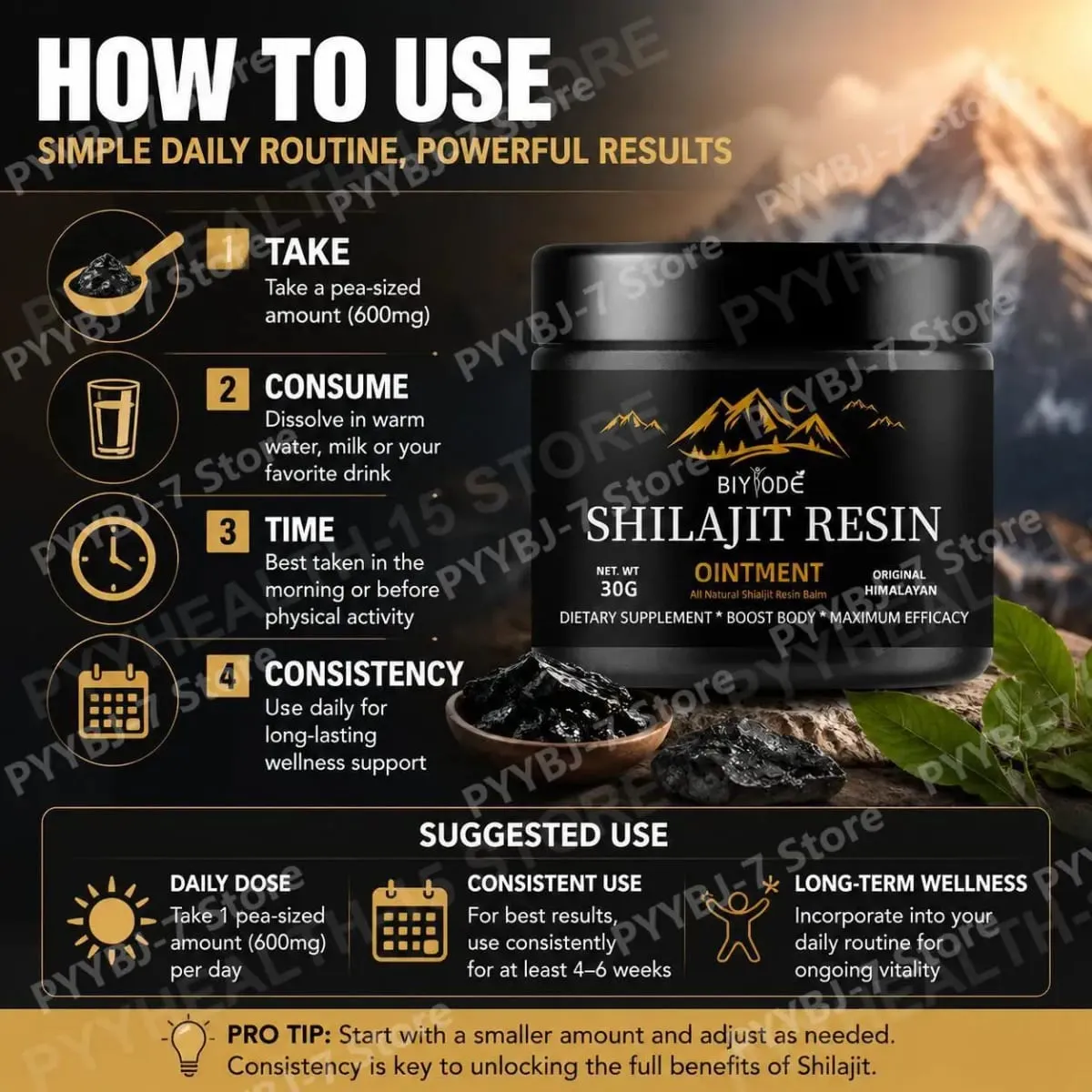 Shilajit Resin 30g Daily Wellness Supplement 600mg Serving support energy Focus for Adult Nutrition Support Daily Use — image 7