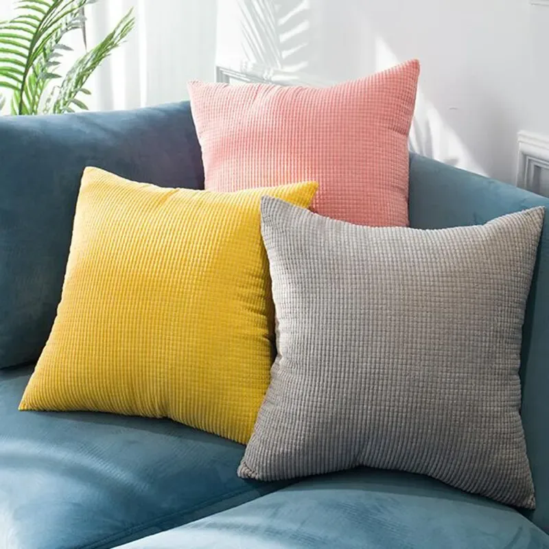 Solid Luxury Square Cushion Cover 30x50/40x40/45x45/50x50cm Soft Decorative Throw Pillow Case for Sofa Car Home