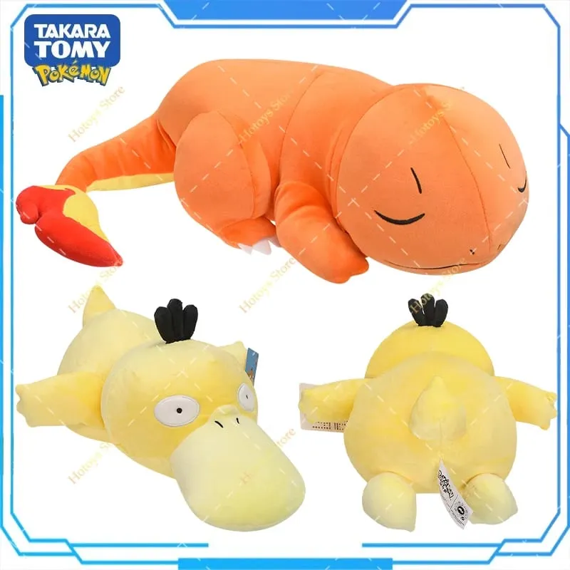 Original Pokemon Charmander Plush Pillow Toys Anime Cute Psyduck Lying Posture Soft Stuffed Animals Sofa Cushion Peluche Dolls — image 2
