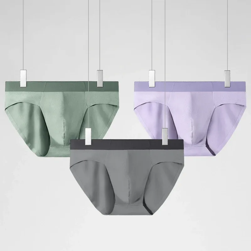 ملابس داخلية للرجال شورت مشروط بدون خياطة نحيف مثير للصيف شورت مثلث رفيع مريح وقابل للتنفس