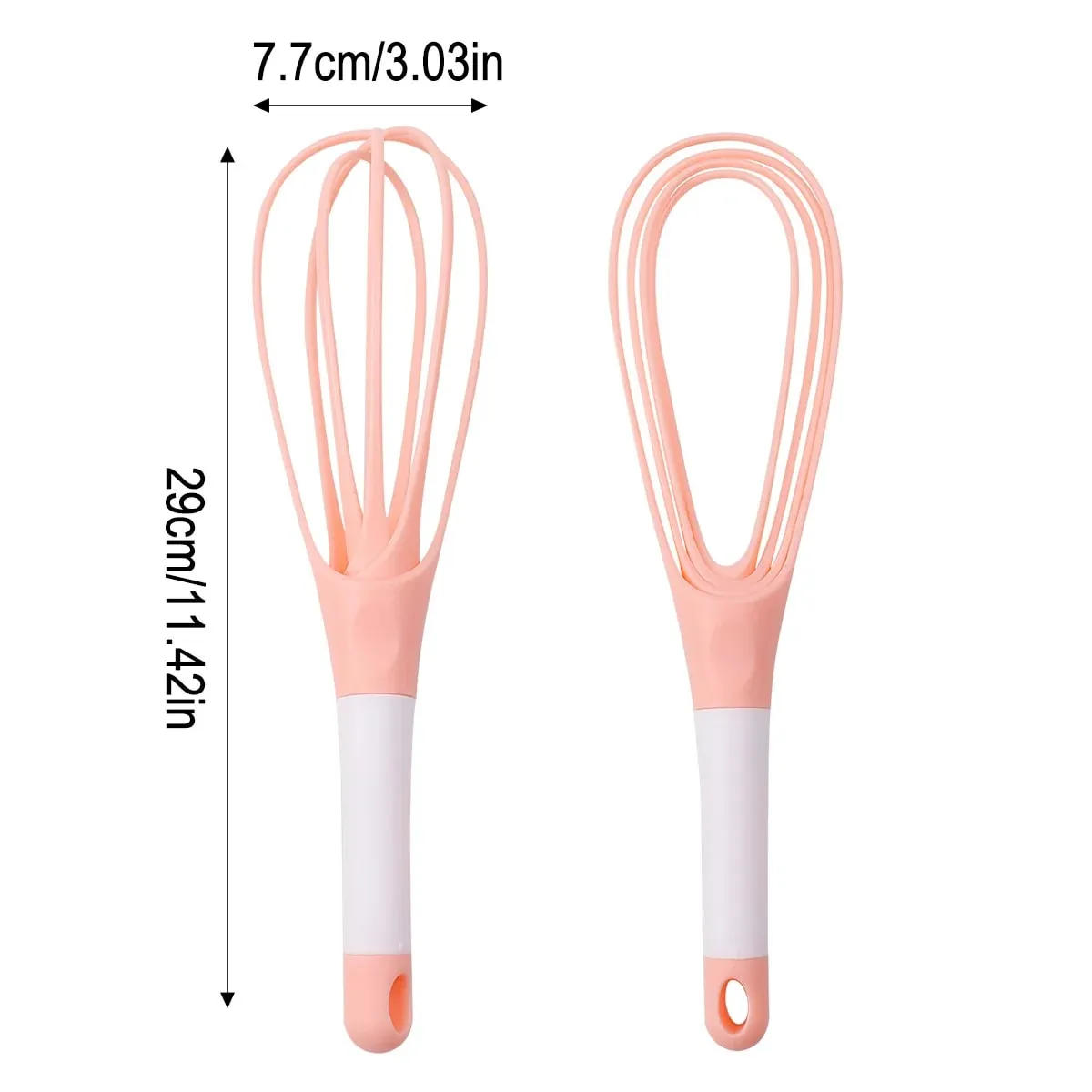 Plastic Dual Use Rotary Egg Beater Foldable Manual Whisk 2 in 1 Multifunctional Kitchen Tool for Beating Eggs and Kneading Dough