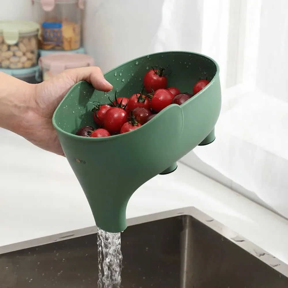 Panier de vidange en forme d'éléphant pour évier, panier de lavage de fruits et légumes, égouttoir suspendu, accessoires de rangement de cuisine polyvalents