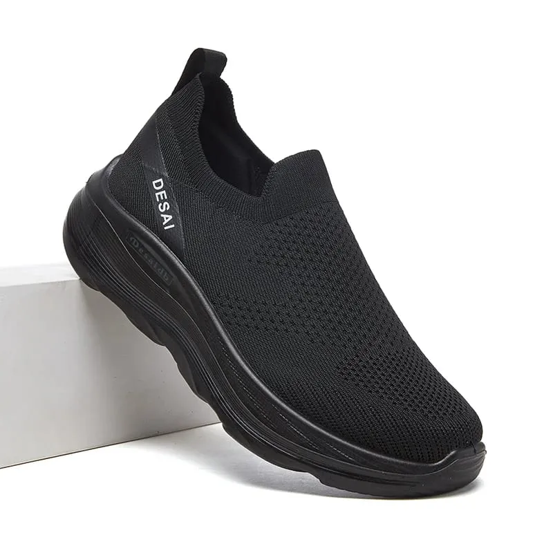 Desai Men's 2026 Autumn Lace-free Mesh Sneakers Non-slip Thick Sole Lightweight Men's Sneakers And Casual Shoes For Outdoor