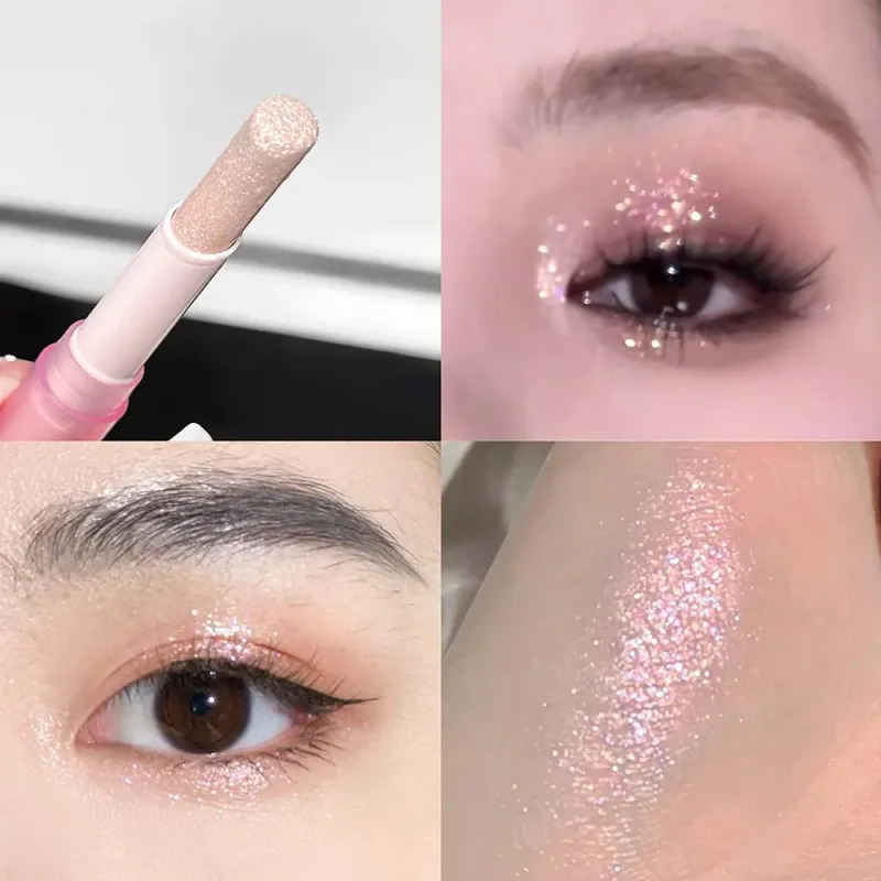 Sparkling Waterproof Eyeshadow Highlighter Pen Blue Diamond Jelly Eyeshadow Stick Glitter Pink Purple Eye Shadow Brighten Makeup — image 11