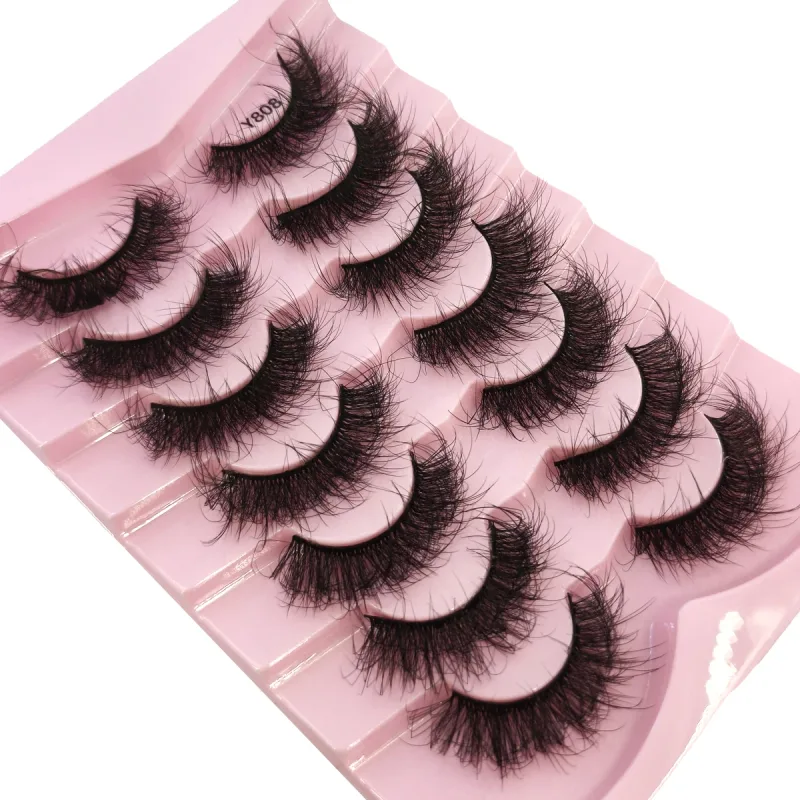 Fluffy Lashes Mink False EyelashesThick Cat Eye Makeup Long Natural Volume 3d Eyelashes Extension Wholesale Mink Eyelashes