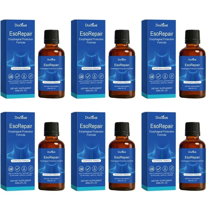 Docteat Esophageal Protection Liquid with Vitamin C Vitamin E Vitamin B6 Aloe Vera Extract Licorice Root Extract Formula 60 ML