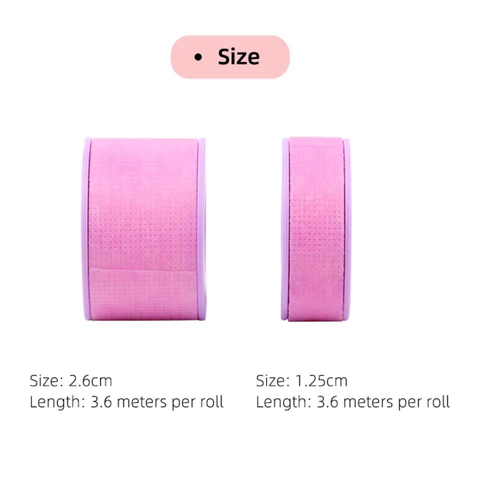 New10pcs Non-woven Silicone Gel Eyelash Tape Breathable Sensitive Resistant Microporous Eyelash Extension Color Tape Makeup Tool