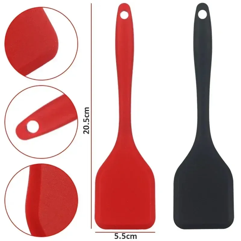 Small 20.5cm Silicone Cooking Leakage Spatula Dense Shovel Fried FishOmelette Shovel Non-stick Spatula Kitchen Cooking Tools — image 6