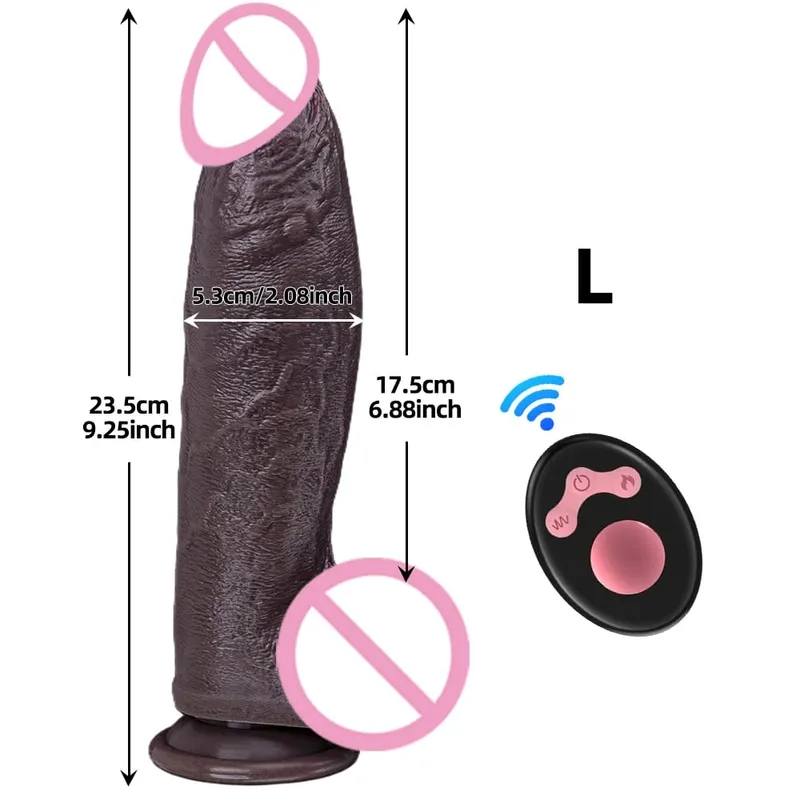 Vibrator Dildo Xxl Realistic Big Cock Telescopic Heated Spinning Penis Expansion Vibratory Massager Female Couple Sex Toys 18 — image 12