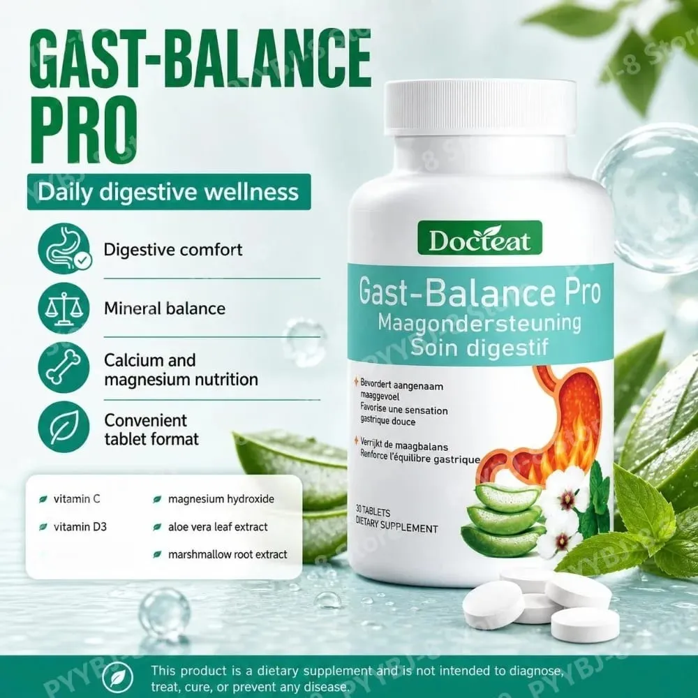 Docteat Stomach Comfort Nutrition Tablets Digestive Comfort with Aloe Vera Extract Support Stomach Balance30 Tablets