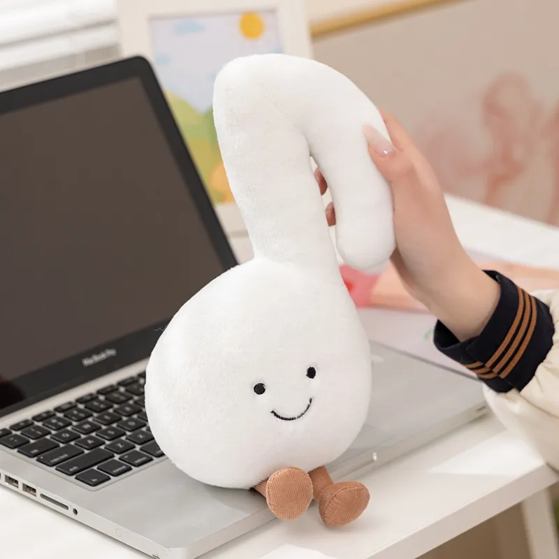 Humanoid Musical Instruments Plush Toy Stuffed Smiling Guitar Violin Tuning Fork with Legs Decor Plushie Prop Gift