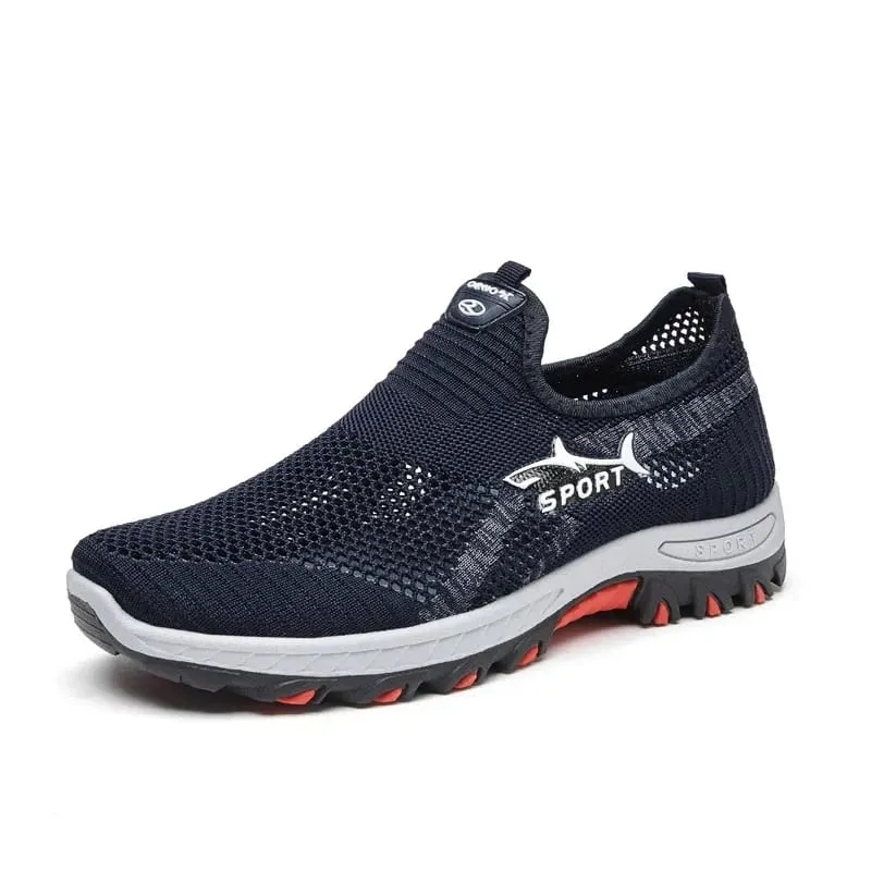 2026 Breathable Hiking Shoes Men Air Mesh Casual Sneakers For Outdoor Lightweight Casual Shoes Men New Fashion Walking Shoes