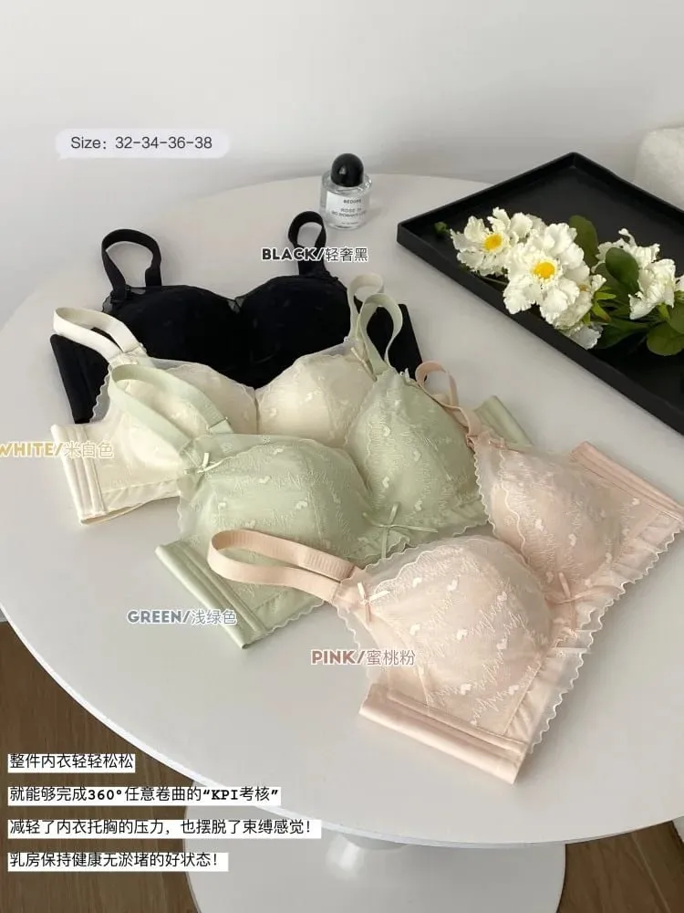 Pure Desire Breeze Push Up Bra Wireless for Small Bust Anti Sagging Breathable Comfort Lift Support AB Cup Women S-XL MOYISU