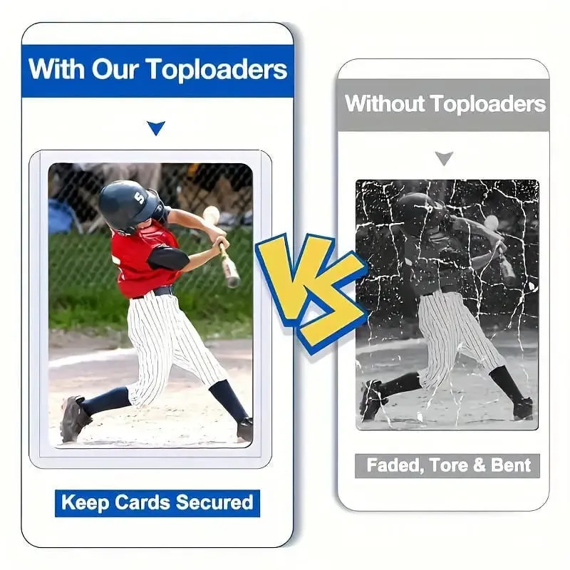 20-100pcs Card Sleeves Holder PVC Game Trading Card TopLoaders Hard Plastic Toy Top Loaders For Protectors Storage Gift — image 4