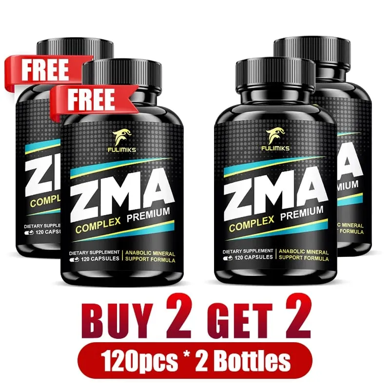 Buy 2 Get 2 Free! Easter Gift ZMA Supplements Capsules with Zin Vitamin B-6 Support Energy Brain Overall Health