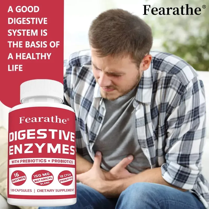 Digestive Enzyme Capsules - with Probiotics & Prebiotics Support Gut Health Immune Support Promote Digestive Health