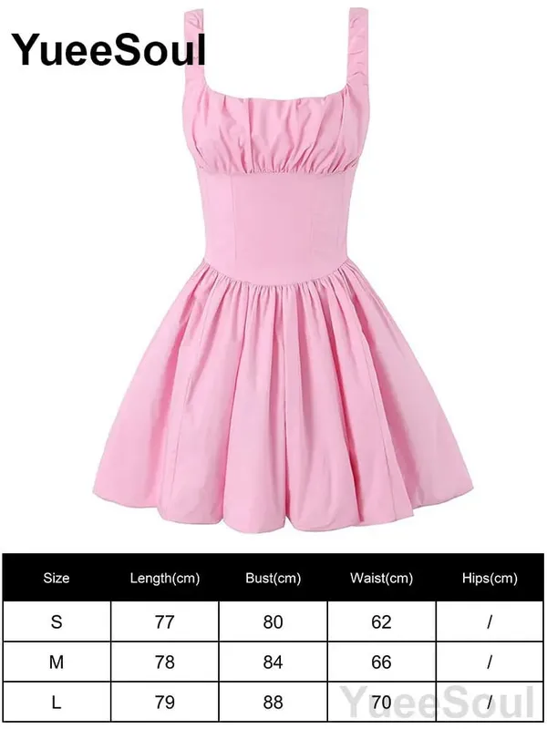 Pink Women's Dress Elegant Evening Birthday Party Female Dresses 2026 Summer New Sweet Cute Y2K Casual High Street Lolita Dress