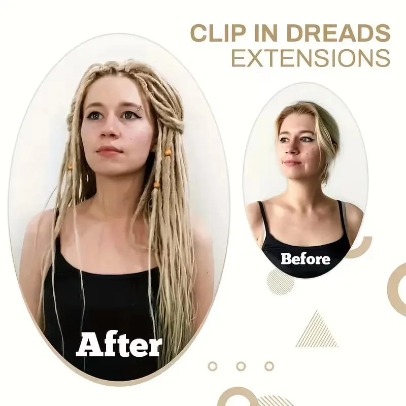 2pcs Gradient Brown Blonde Thin Dreadlock Extensions Synthetic Handmade Single Locs Braids for Men Hip Hop Street Styling — image 6