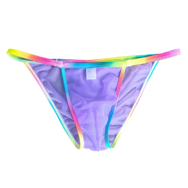 1pc Men Sexy Sheer Briefs Ultra Thin See Through Underwear Low Rise U Convex Pouch Mesh Breathable Panties Clubwear — image 2