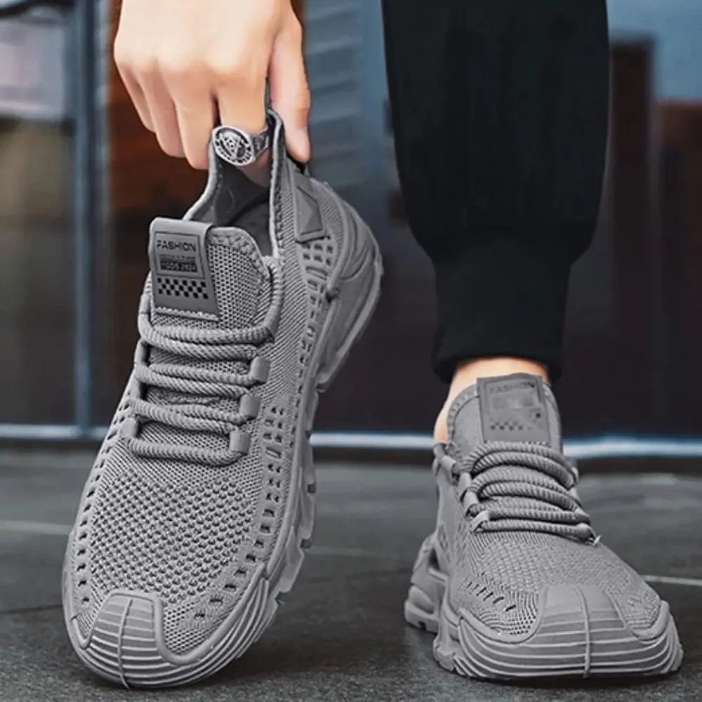 New Breathable Men's Casual Sneakers Anti-slip Lace Up Running Shoes Soft-soled Wear-resisting Slip-on Fashion Sneaker for Men