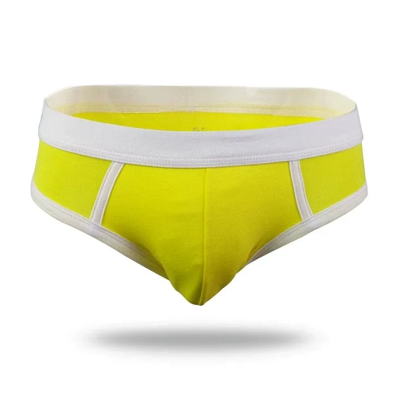 4PCS Men Cottn Briefs Underwear Simple Breathable Low Waist Lingerie Underpants Male Homewear Trunks Calzoncillos