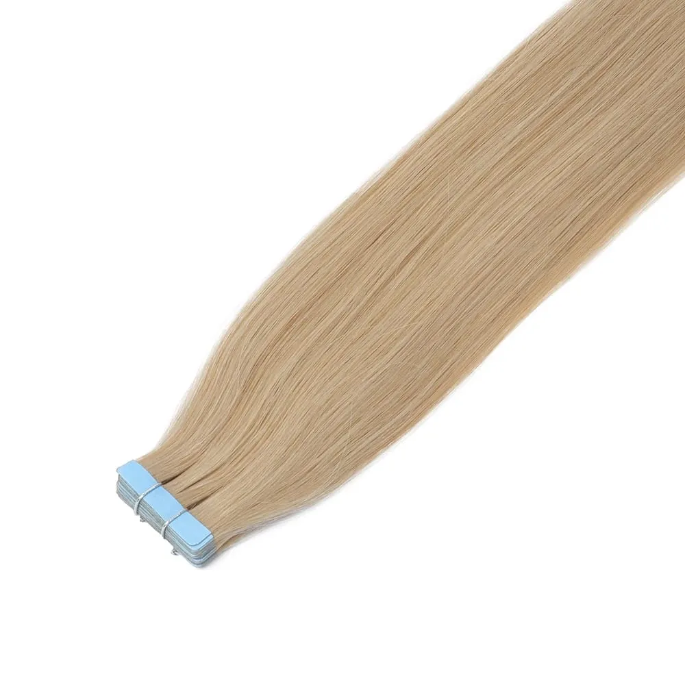 Tape in Human Hair Extensions Brown Seamless Tape in Hair Extensions Skin Weft PU Tape On Hair 12'-24' Machine Remy Tape Ins