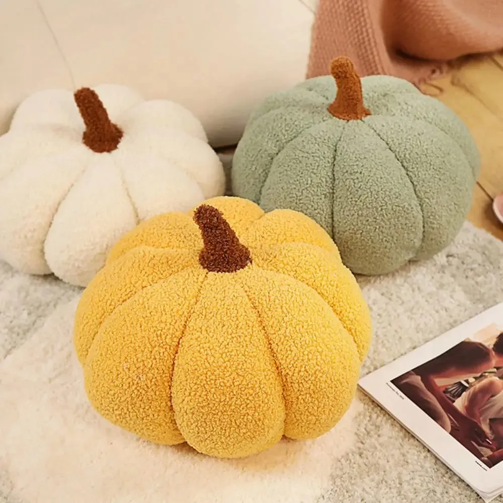 New Cotton Stuffed Pumpkin Pillow Cute Soft Pumpkin Plush Pillow Simulated Pumpkin Soft Back Cushion — image 6