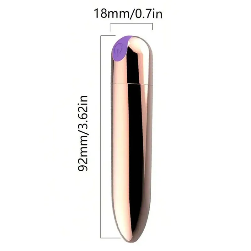 USB Rechargeable Bullet Vibrator - Waterproof Mini Powerful Vibrator 10 Modes Clit G-Spot Stimulator Sex Toy for Women