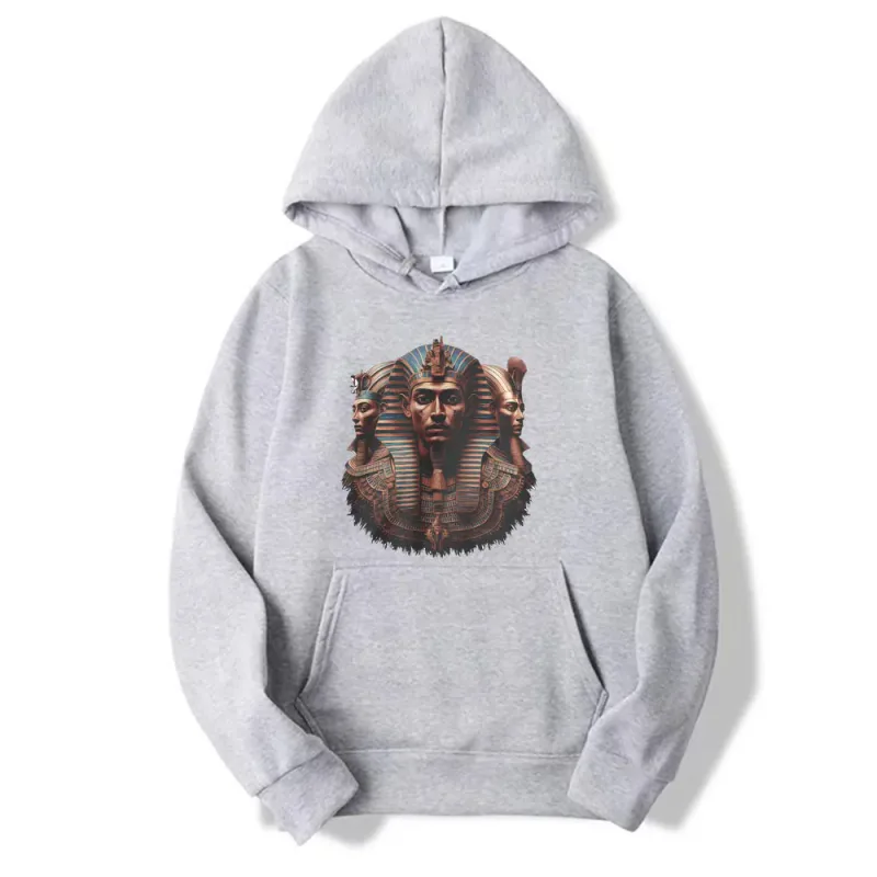 Egyptian Pharaoh Graphic Ancient Egypt Art Meme Hoodie Men Women Vintage Fashion Humor Long Sleeve Hooded Sweatshirts Streetwear