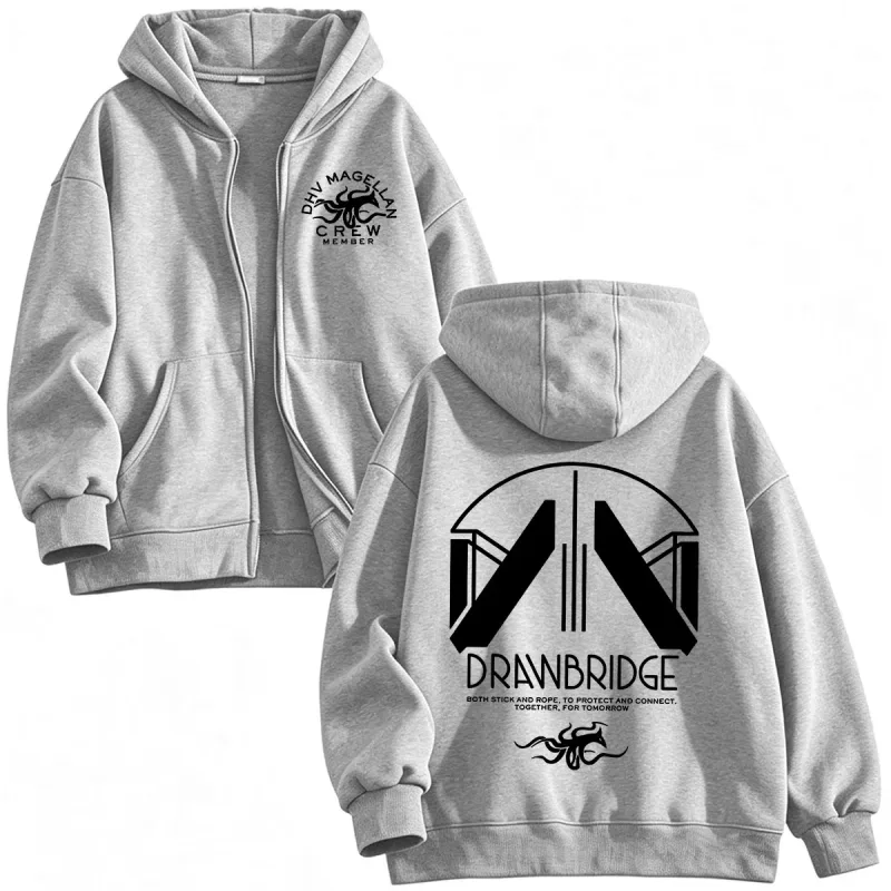 DHV MAGELLAN Crew Member Game DEATH STRANDING 2 on The Beach Zipper Hoodies Men Women Clothing Zip Up Hooded Sweatshirts Jackets