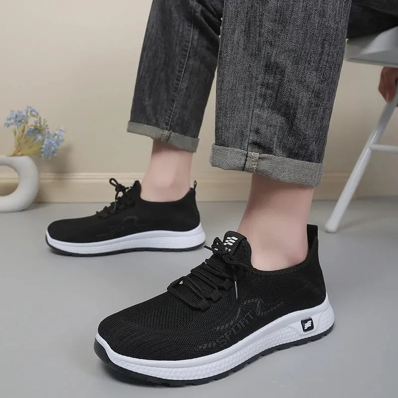 Men's Breathable Mesh Sport Sneakers Elevated Comfortable Walking Shoes Lightweight Casual Athletic Shoes for Daily Wear — image 4