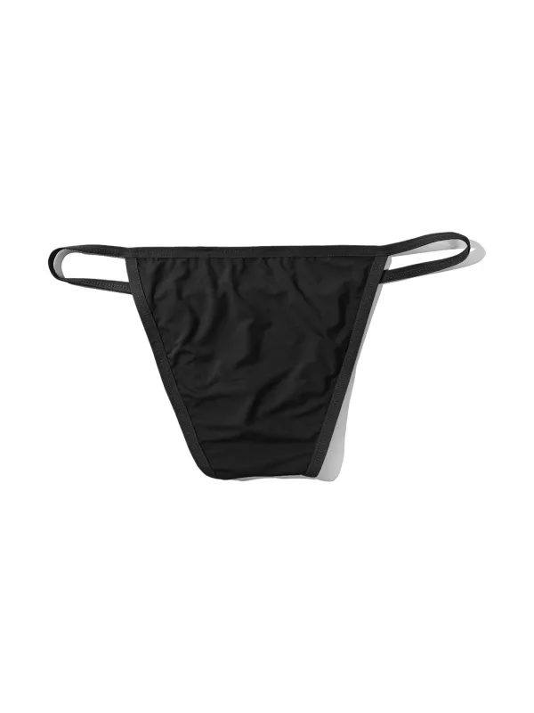 1PC Men's Sexy Low-Waist Briefs with Large Pouch Single Color Thin Belt Comfortable Thin Design for Summer Pure Color Underwear — image 28