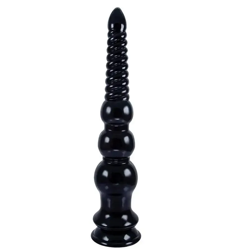 Soft PVC Gourd-Shaped Anal Beads Textured Anal Plug Suction Cup Anal Plug Prostate Massager Adult Sex Toys for Couples Unisex