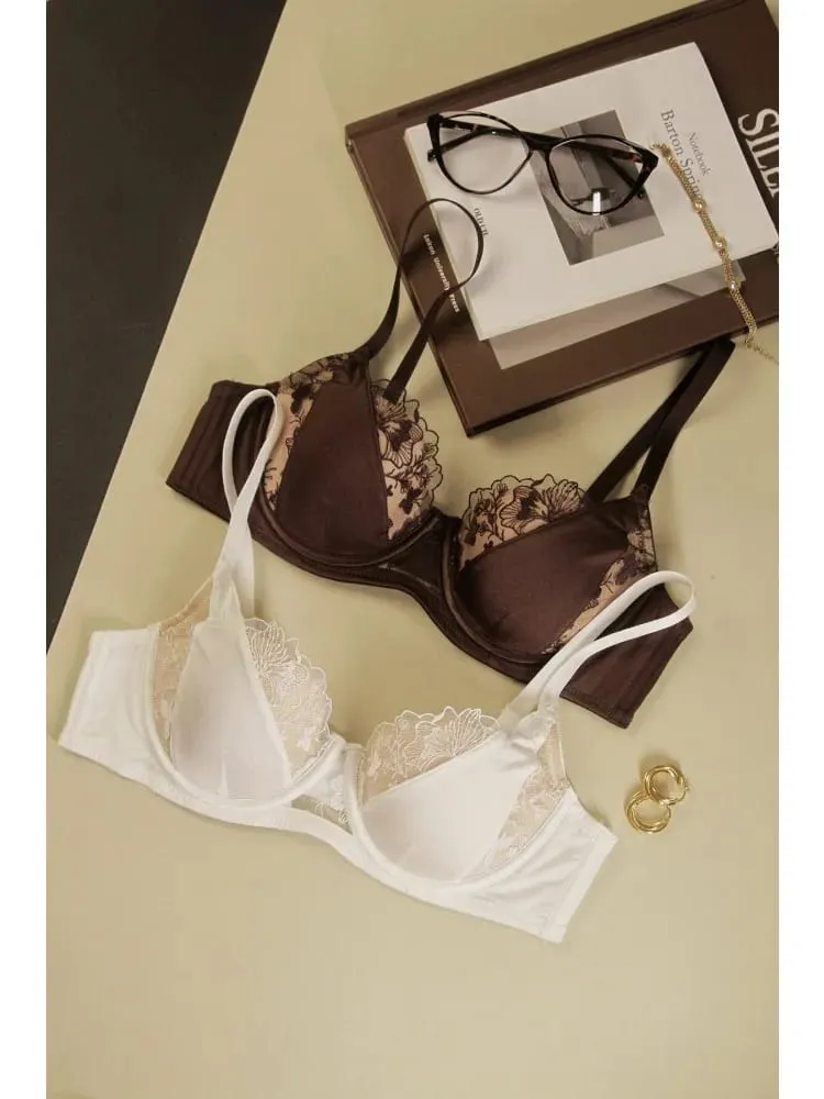 New Lace Push Up Bra Set Large Bust Minimizer & Lifting Side Support Reduces Armpit Fat Anti-Sagging Thin Wireless BANERDANNI