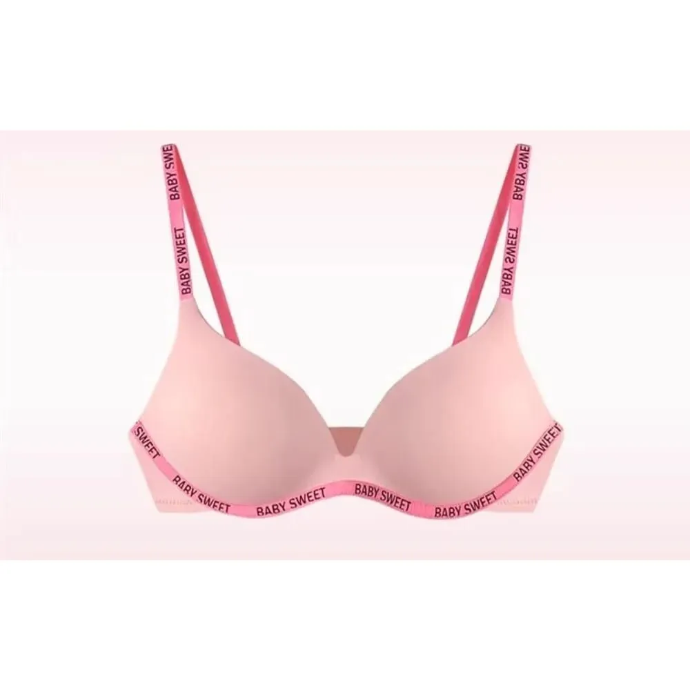 New Dopamine Color Seamless Wireless Bra Set Push Up Gather Sexy Lingerie Panties Underwear For Women 32‑38AB bra set — image 4