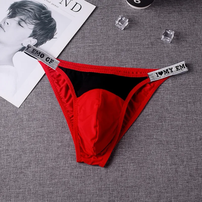 1PC Men Sexy Underwear Briefs Minimalist Sexy T-shaped Pants Low Waist Pouch Panties Breathable Thin Underpants
