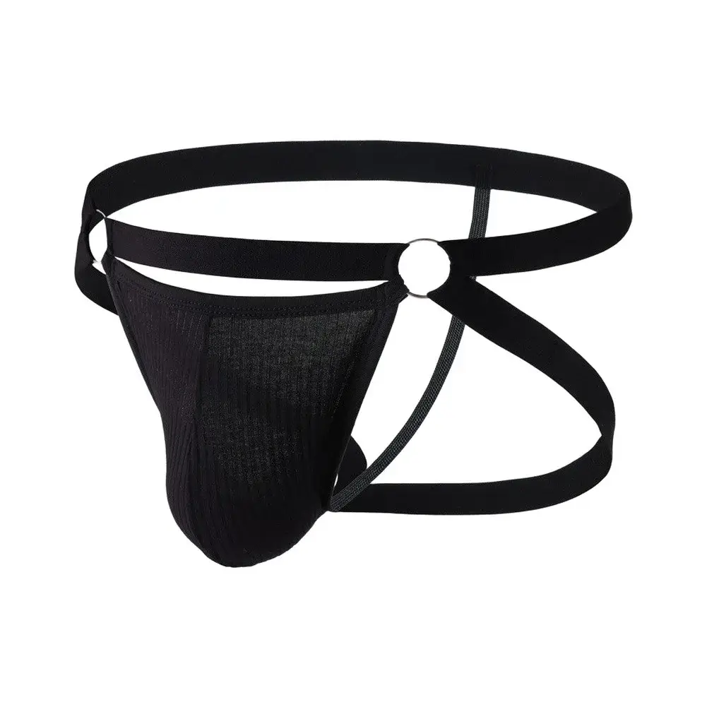 Mens Jockstrap Underwear Low Waist Breathable Athletic Supporter Jock Straps Underpants Gay Male Hollow Back Lingerie — image 3