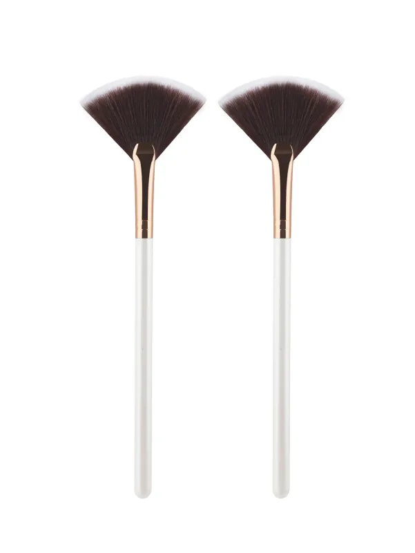 1pc Soft Facial Fan Brush Blush Fan Mask Brushes Slim Soft Face Mask Brush Applicator For Peel Glycolic Masks Makeup