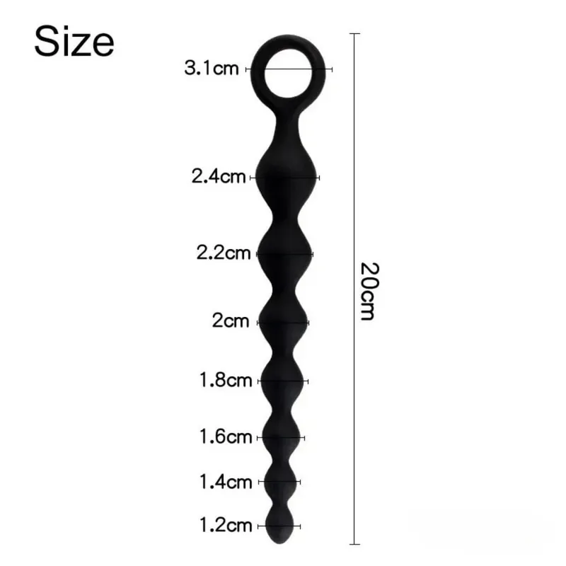 Soft Silicone Anal Ball Plug Prostate Stimulator Butt Beads Plug With Pull Ring Adults Flirt Sex Toys for Women Men Couples Gay