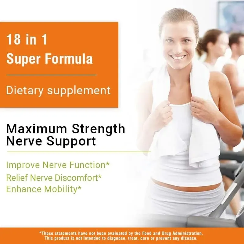Neuropathy Support Supplement 600mg - Reduces Stress Promotes Nerve Health and Brain Function Cellular Energy Non-GMO — image 5