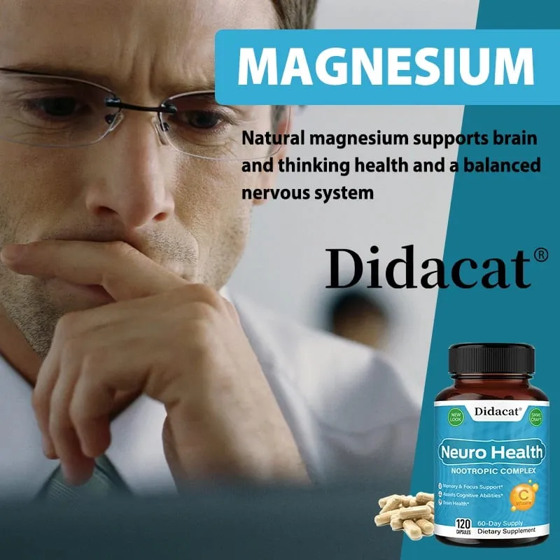 Brain Nutrition Complex - with Bacopa Extract Neuro Health Support Antioxidant Promotes Nerve Health Cellular Energy