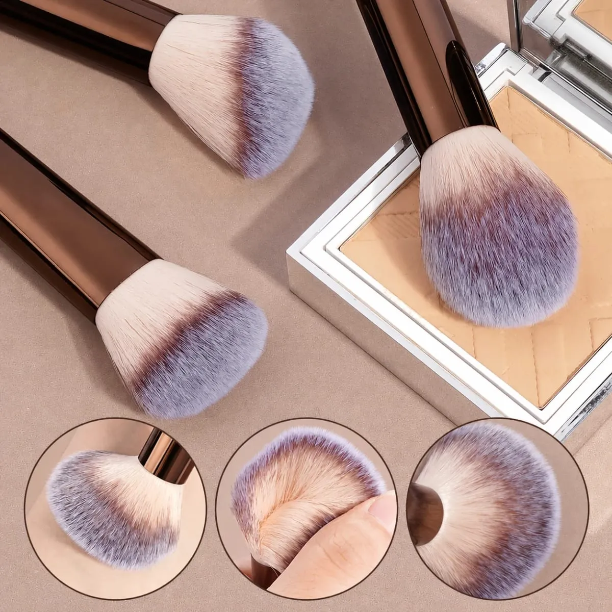 13PCS Makeup Brush Set Soft Bristles for Foundation Blush Loose Powder and Eyelash Grooming Student Essentials Beginner Kit