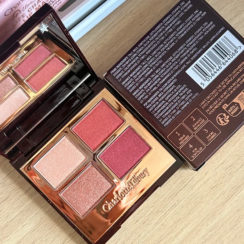 Charlotte Tilbury Empat Palet Palet Pillow Talk Eraggera Eyes Small Gold Tiub Gincu Mudah Digunakan Mekap Kosmetik Mudah Alih