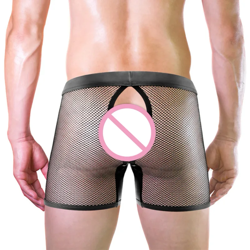 Bulge Pouch Shorts Men Fishnet Underwear Lounge Clothing All Seasons Style Average Size Fit Breathable Fabric Classic Theme