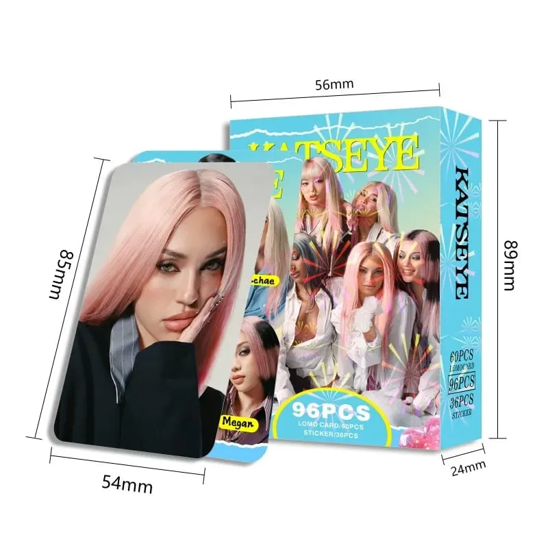 sell well96 katseye peripheral small cards star support photo cards double-sided color printing LOMO cards gift cards