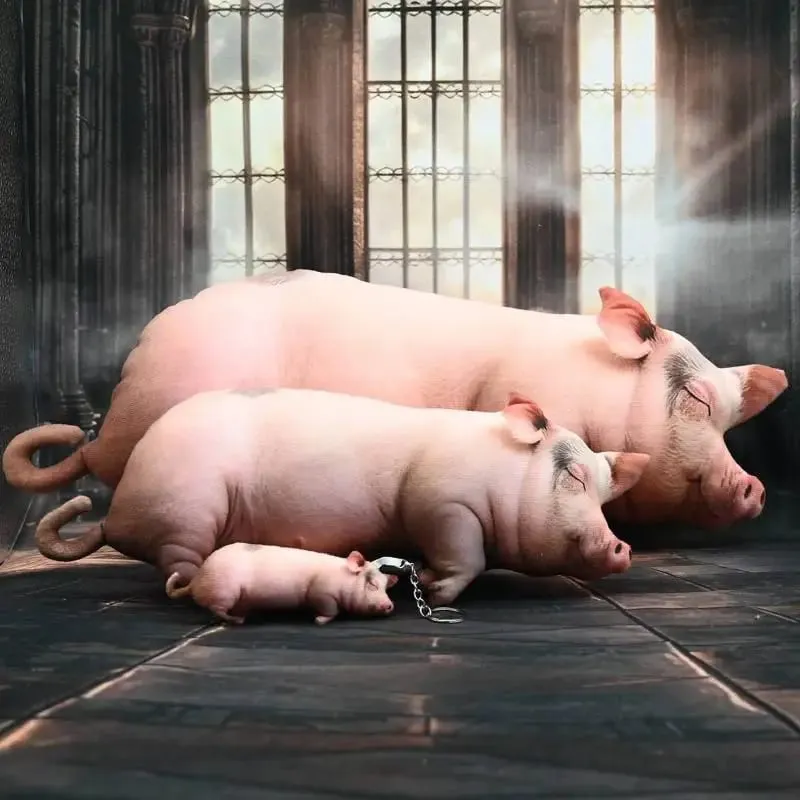 [Nouveau] jouets en peluche cochon endormis réalistes, en coton, poupée cochon imprimée réaliste, oreiller confortable et doux pour la maison, décoration de maison Kawaii