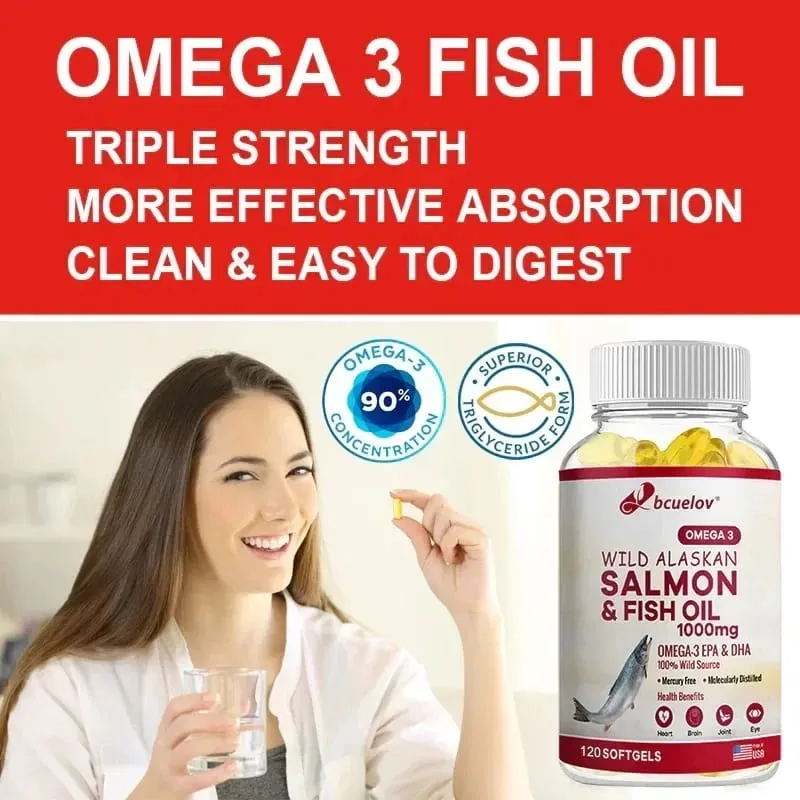 Super Omega-3 EPA/DHA Fish Oil Capsules - Heart Brain & Joint Health Support - Gluten Free Non-GMO — image 5