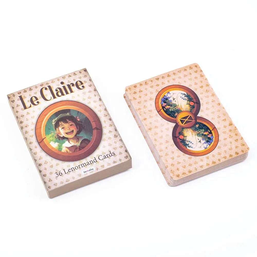 Le Claire 36 Lenormand Cards Board Game for Family Party English Version Fortune Telling Divination Tarot Oracle Card Decks