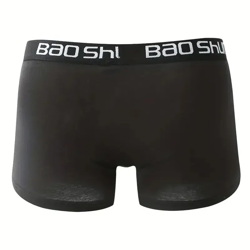 4 pièces hommes sous-vêtements coton hommes Boxer Shorts taille moyenne respirant hommes culottes plus grande taille l-lot doux confortable hommes Boxer — image 4